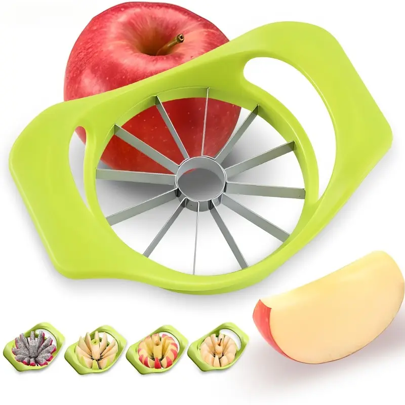 Apple Slicer Cutter, Stainless Steel Slicer, 8-Piece Fruit Separator Tool, Snow Pear Divider, Fruit Core Remover, Efficient Kitchen Utensil for Home Use