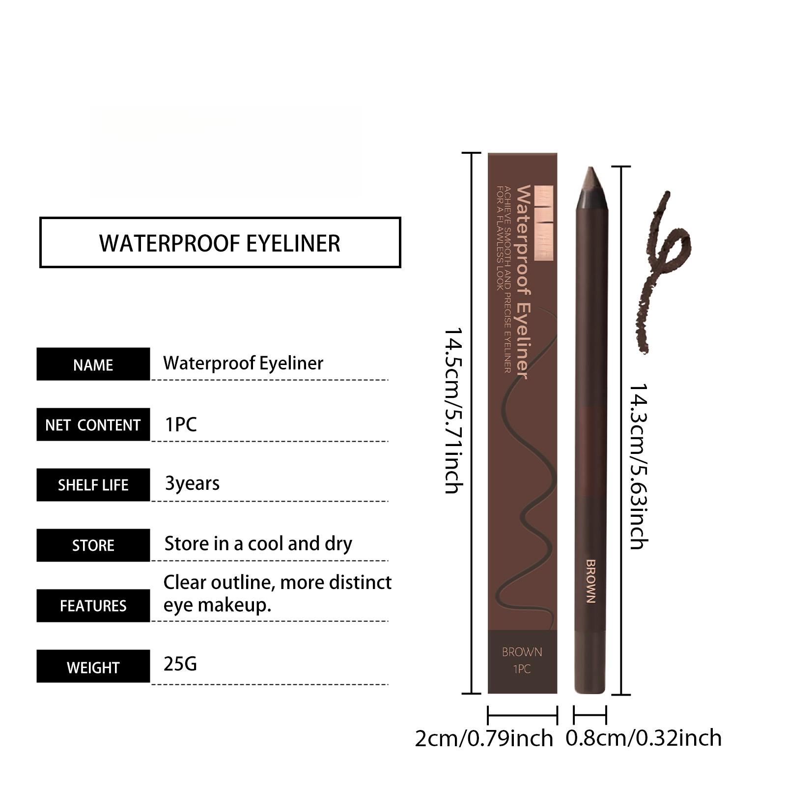 Brown Eyeliner Pen For Eye Beauty, Waterproof And Non-Fading, Smooth And Flowing Eyeliner Gel Pen