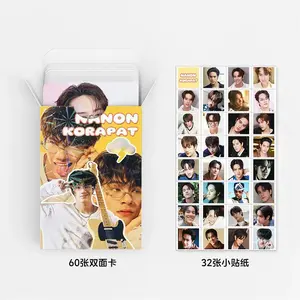 92PCS Nanon Korapat Thai Celebrity Photocards Set with Mini Stickers BL Drama Star LOMO Cards Fans Collection Gift