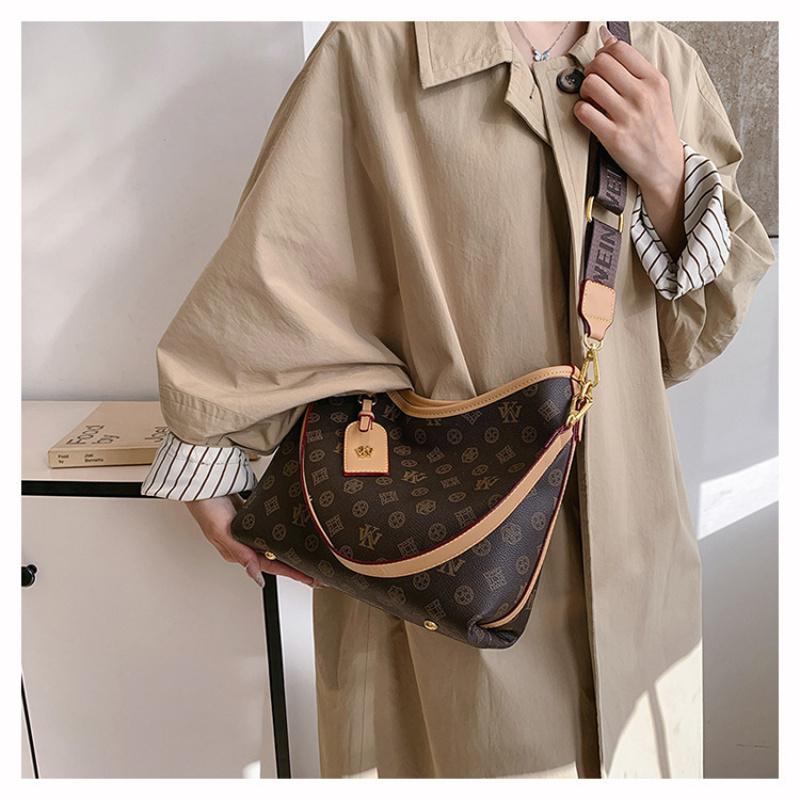 Mia Bag Shop High-end Fashion Large Capacity Tote Bag for Women 2025 New Vintage Print Commuter Shoulder Bag Crossbody Bag in PU Material for Daily Use 20 cm long, 20 cm wide, and 28 cm tall 20 cm long, 20 cm wide, and 28 cm tall