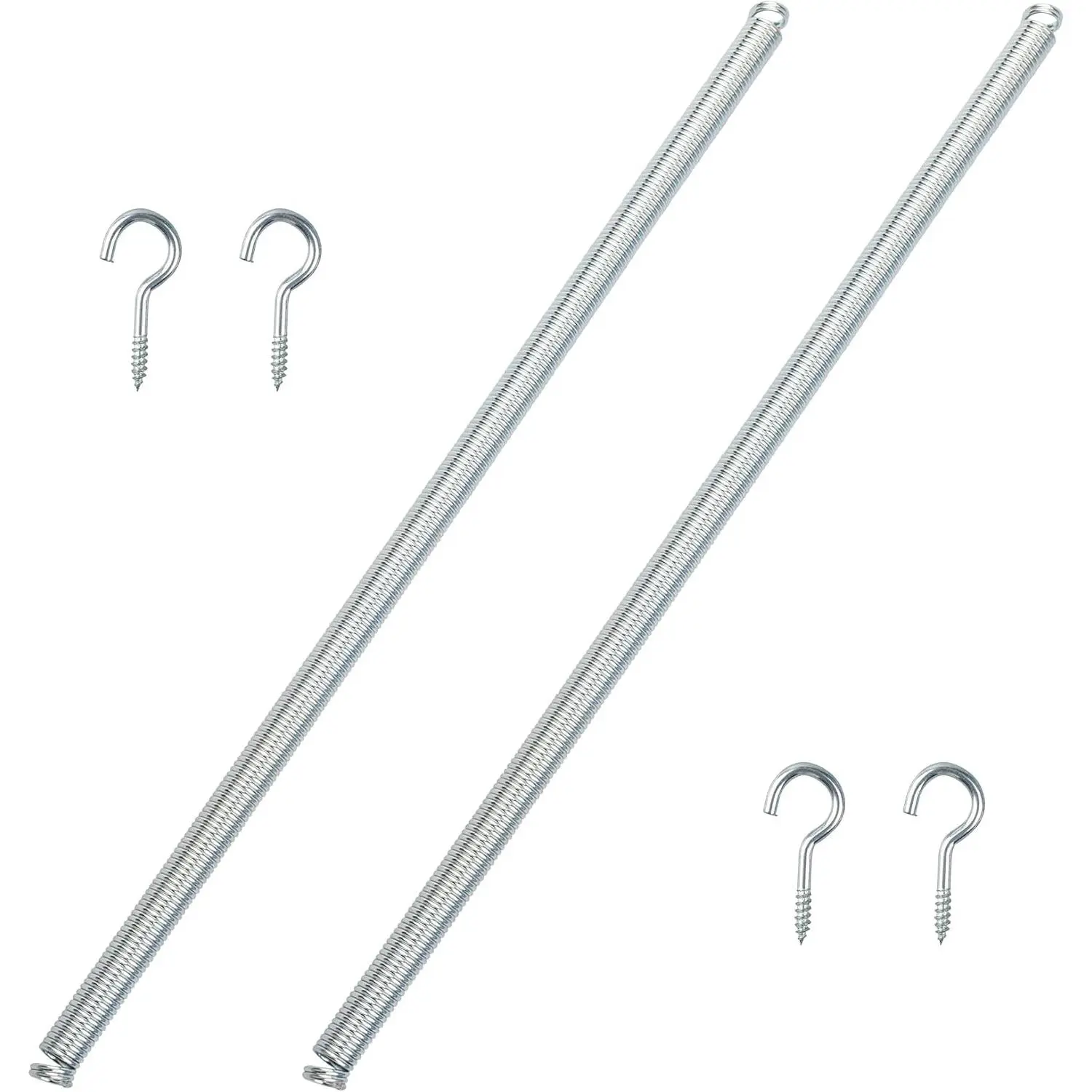 2-Pack V6 Door Spring for Lightweight Screen or Storm Doors | Comes with 4 Small Hooks,16 x 1/2 Inch Door Spring,Made of Galvanized Steel