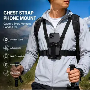 Phone Chest Strap Mount for Vlog/pov, Compatible with iPhone 13 12 11 Pro Max Plus, Samsung, Gopro Hero 9 8 7 6 5, Osmo Action, Akaso