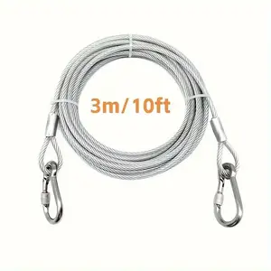 Stainless Steel Laundry Clothesline, Portable Outdoor & Indoor Use, Durable Design, Ideal for Camping, Bathroom, Dorm Essentials, 3m/4.5m/9m Options