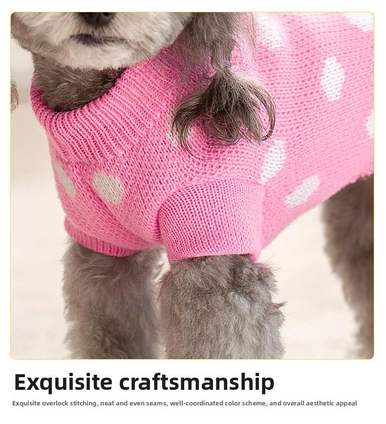 New Pet Knitted Sweater Fall Winter Warm 2-Leg Dog Clothes Multiple Colors Soft Knitwear for Small Medium Dogs Gold Plated Custom Collar shoes