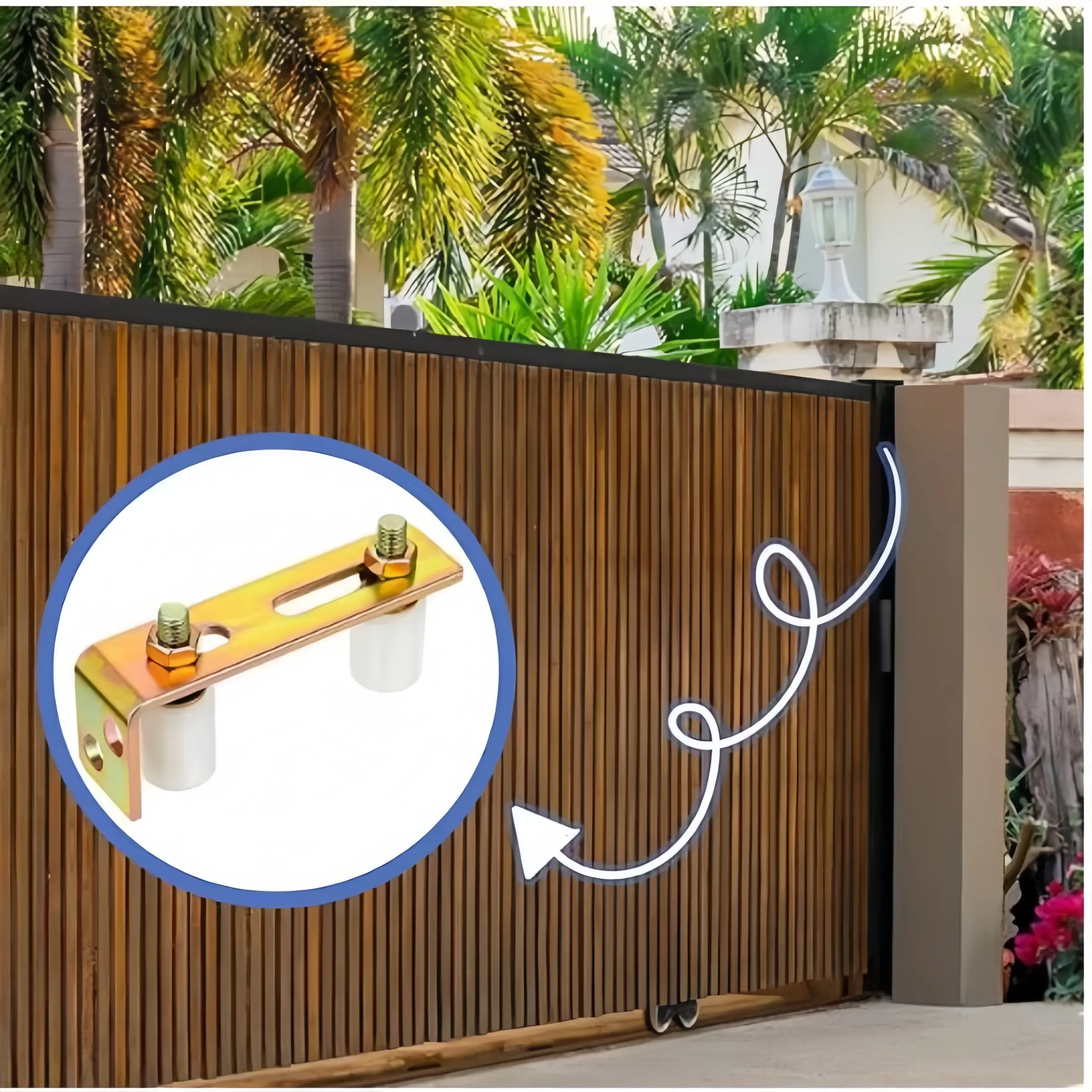 Set of Three Nylon Door Stop Wheels, Simple Durable Low Noise, Smooth Push Pull for Indoor Outdoor Patio Doors, Sliding Gates