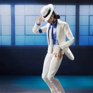 MJ - Jackson Smooth Criminal Moonwalk Action Figure Model Toys Mj Thriller Joint Movable Commemorative Figurine Christmas Gift