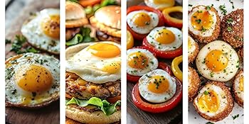 4-Pack Non-Stick Silicone Egg Rings with Foldable Handle, Round Egg Mold for Breakfast Sandwiches, Egg McMuffins, Pancakes, Frying Eggs – Griddle Accessories for Cooking Egg Forms