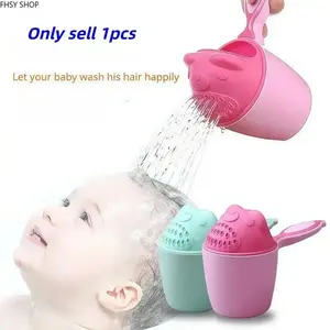 Essential Shampoo Rinse Cup for Newborns & Toddlers, Flexible Silicone Rim Prevents Soap in Eyes, Unisex Compact Design with Easy-Grip Handle for Safe Home Bathing