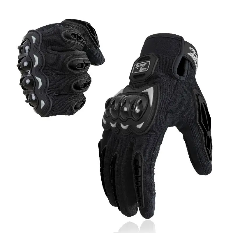 Men's Motorcycle Gloves Touch Screen Compatible Hard Knuckle Protection Anti-slip Breathable Spring Summer Off-road Riding Gloves