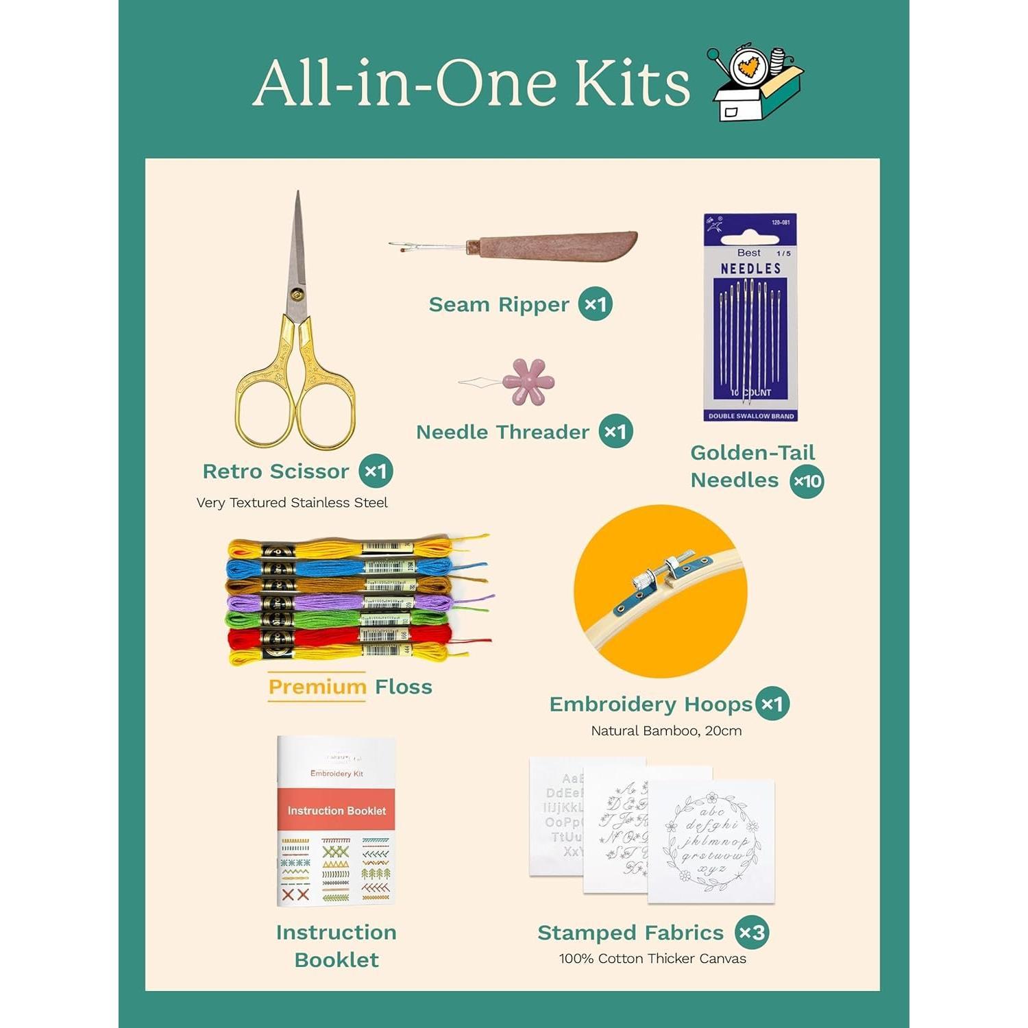 3 Sets Alphabet Letter Practice Embroidery Kit for Beginners Adults , Learn to Embroider Kit Adult Beginners 3 Sets Alphabet Letter Practice Embroidery Kit for Beginners Adults , Learn to Embroider Kit Adult Beginners