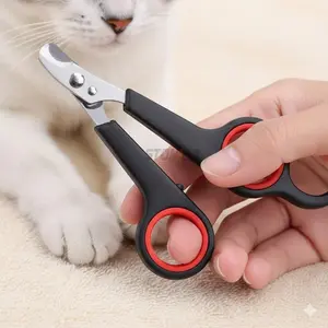 Stainless Steel Pet Nail Clippers Set, Non-Slip Safety Nail Trimmers for Cats Dogs Rabbits Hamsters, Ergonomic Handle Pet Care Tools
