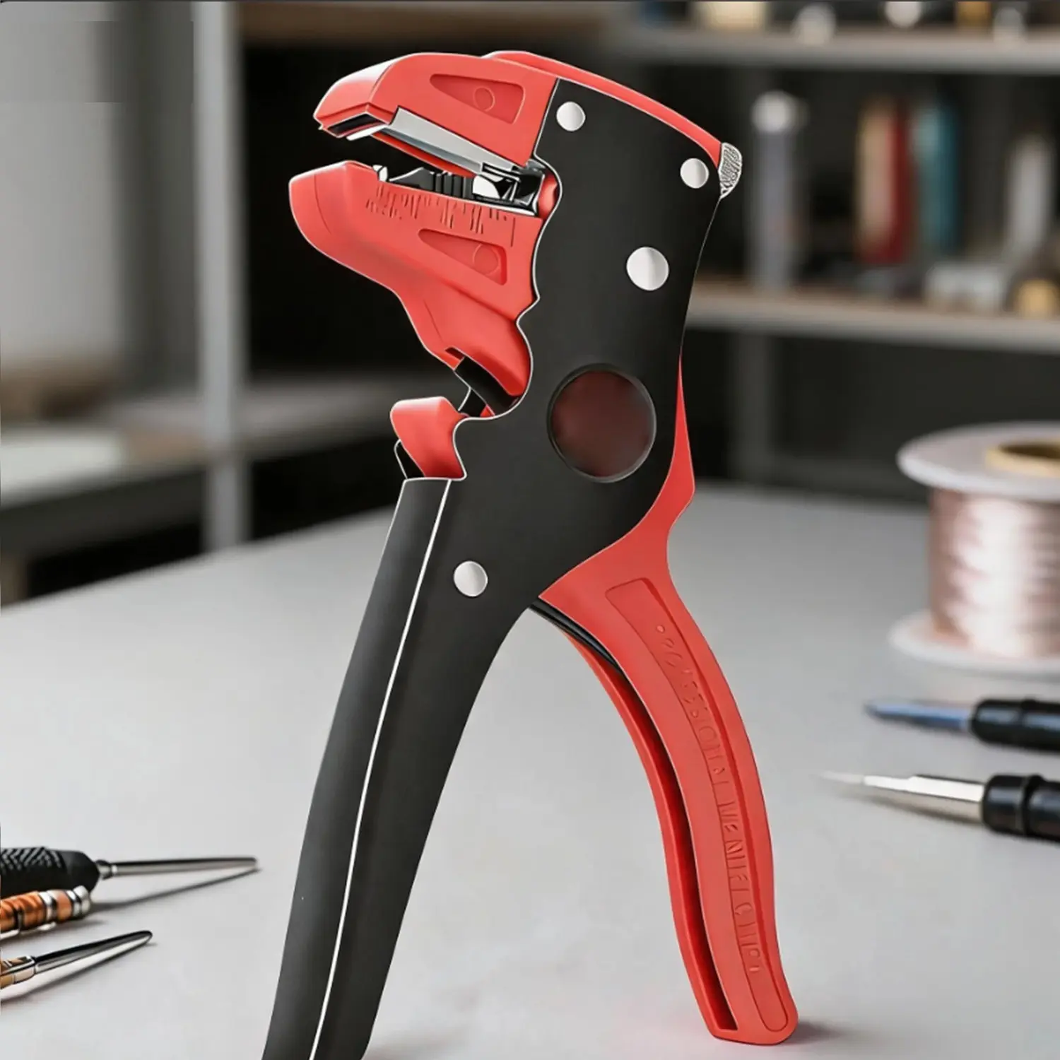 Professional Quick Strip Wire Stripper 2 in 1 Adjustable Electrical Cable Wire Stripping Tool Automatic Quick strip Wire Cutter and Stripper Hand Tools