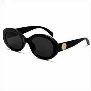 Women's Retro Oval Sunglasses, 90s Chic Chunky Thick Frame, UV400 Protection Vintage Eyewear for Daily Casual & Outdoor Activities,summerwins
