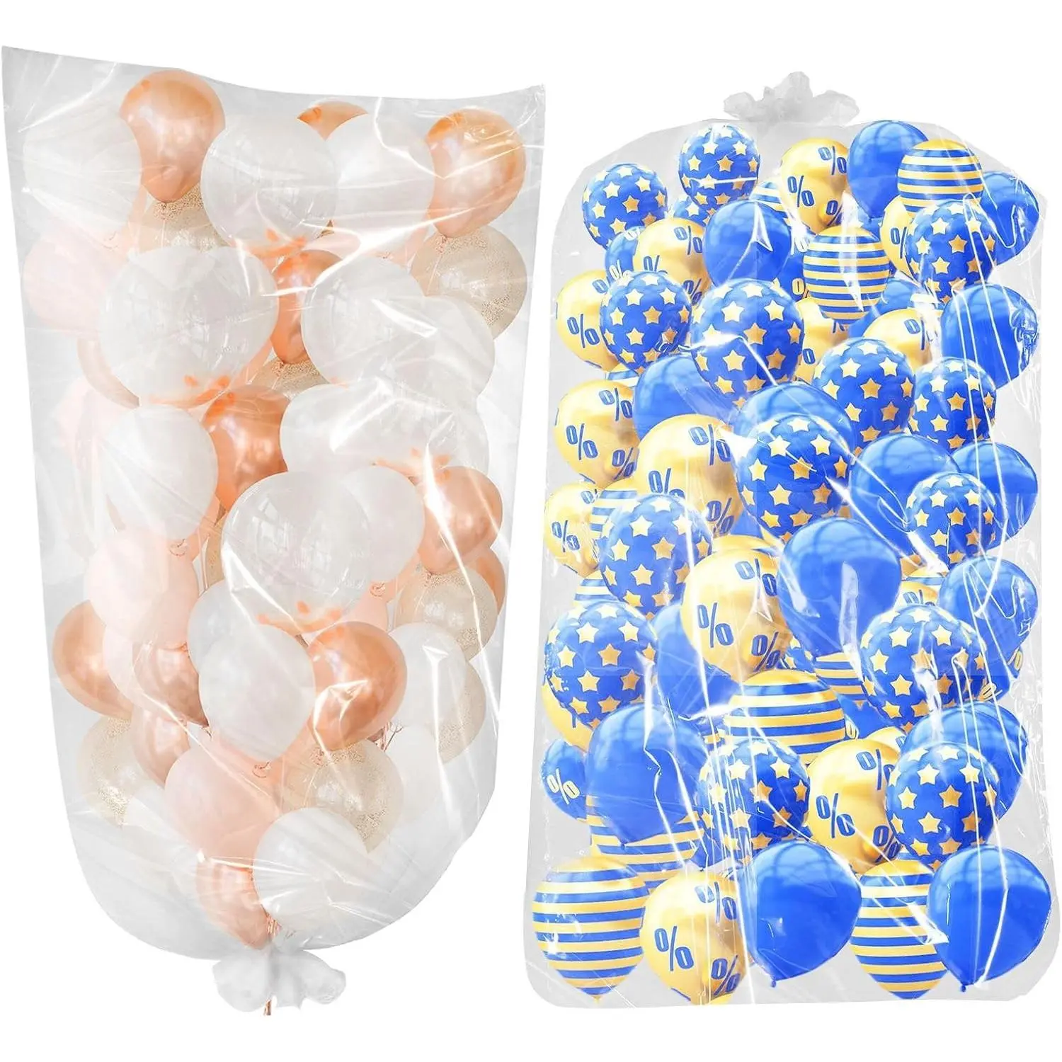 3 Pack 98 x 59 Inches Extra Large Clear Reusable Balloon Storage Bags for Transport, Christmas Tree, Household Goods, Wedding Birthday Party Supplies