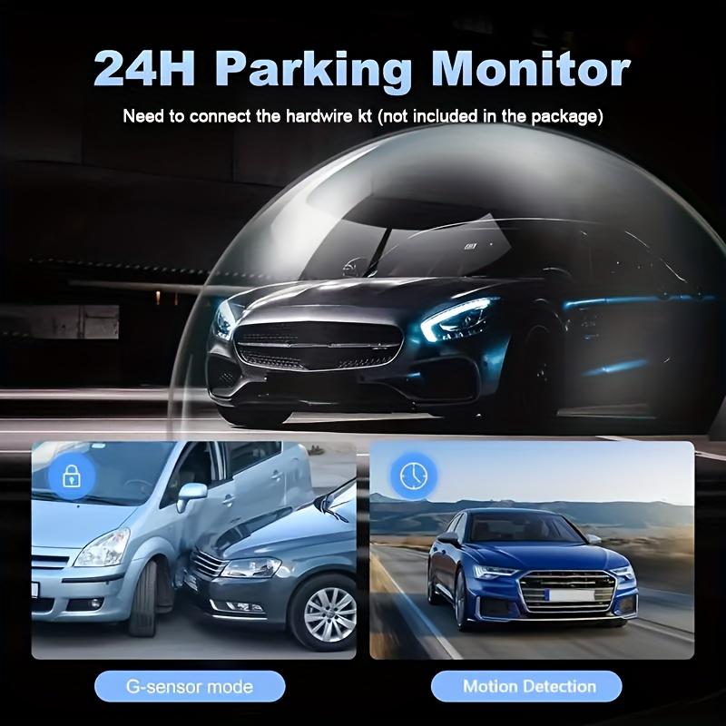 4-Lens Dash Camera Full HD Vehicle DVR with 2-Inch Display, Night Vision, Loop Recording, Motion Detection, Front & Rear Wireless Recording, Rear View Mirror Dash Cam for Accident Evidence, Safe Driving, Parking Monitor, Optional 32GB Storage, Dashcam, Fu