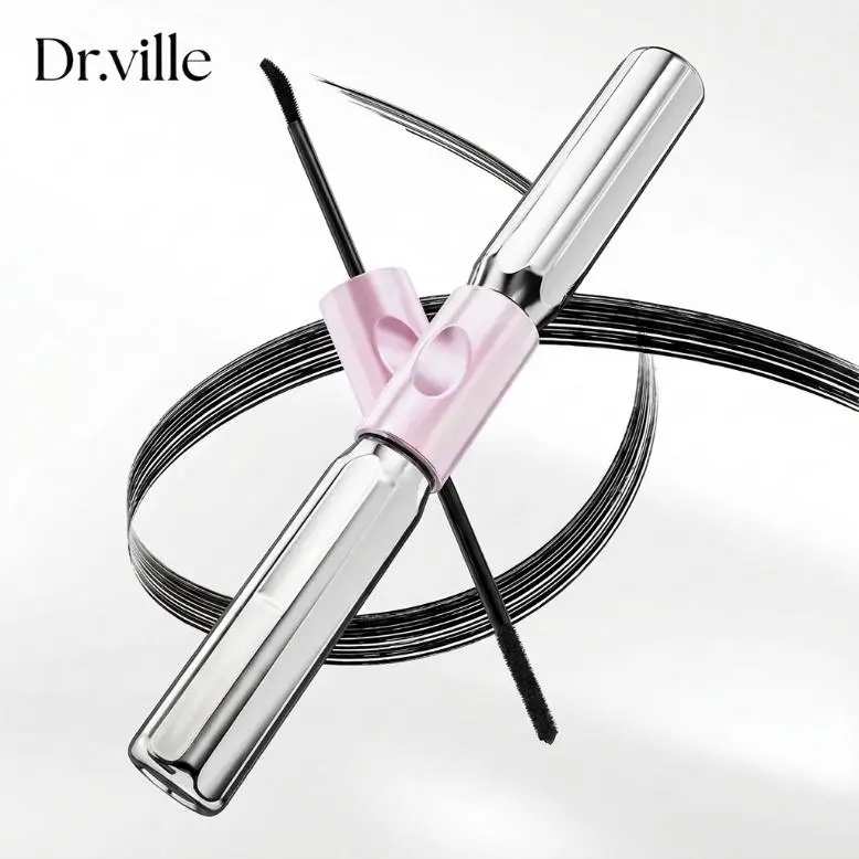 【Dual Brush Design】Dr.ville Lengthening & Volumizing Mascara, Dual-Ended Lash Makeup for Fuller, Defined & Beautiful Looking Lashes-B