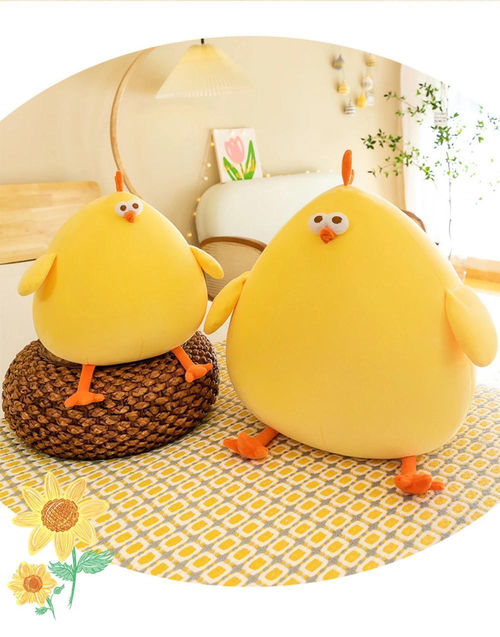 Funny Fat Chicken Plush Toys Pillow Soft Simulation Cute Plushie Dolls Neck Pillow Stuffed Animal for Boys Girls Festival Gifts