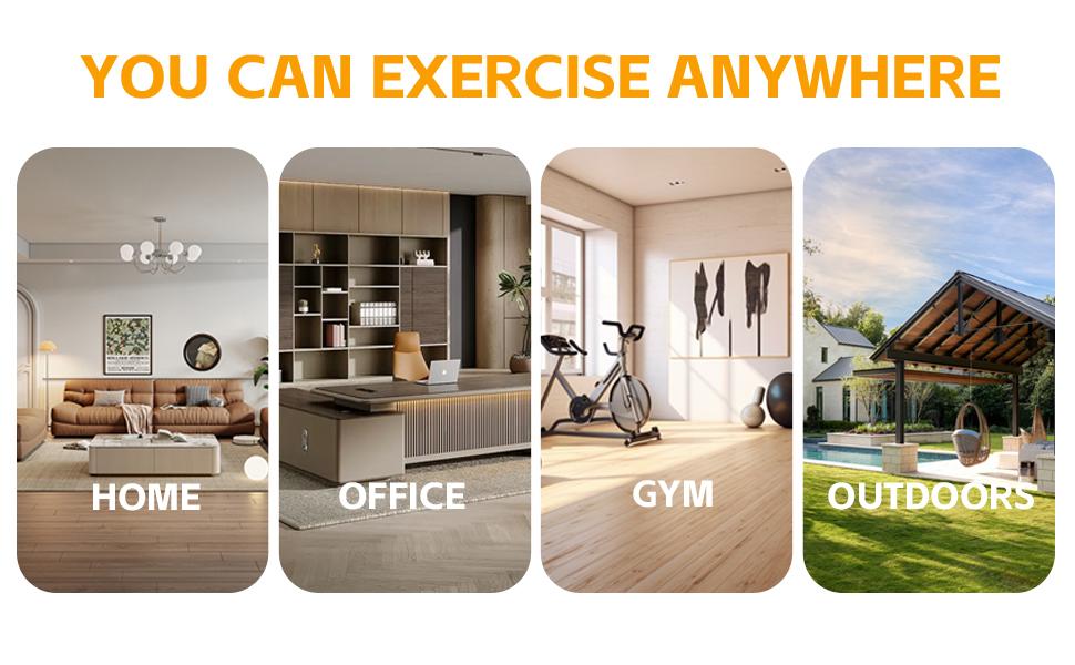 Foot pedal resistance band with handle – six-tube design, 50 lbs pull, natural rubber material; specially designed for…