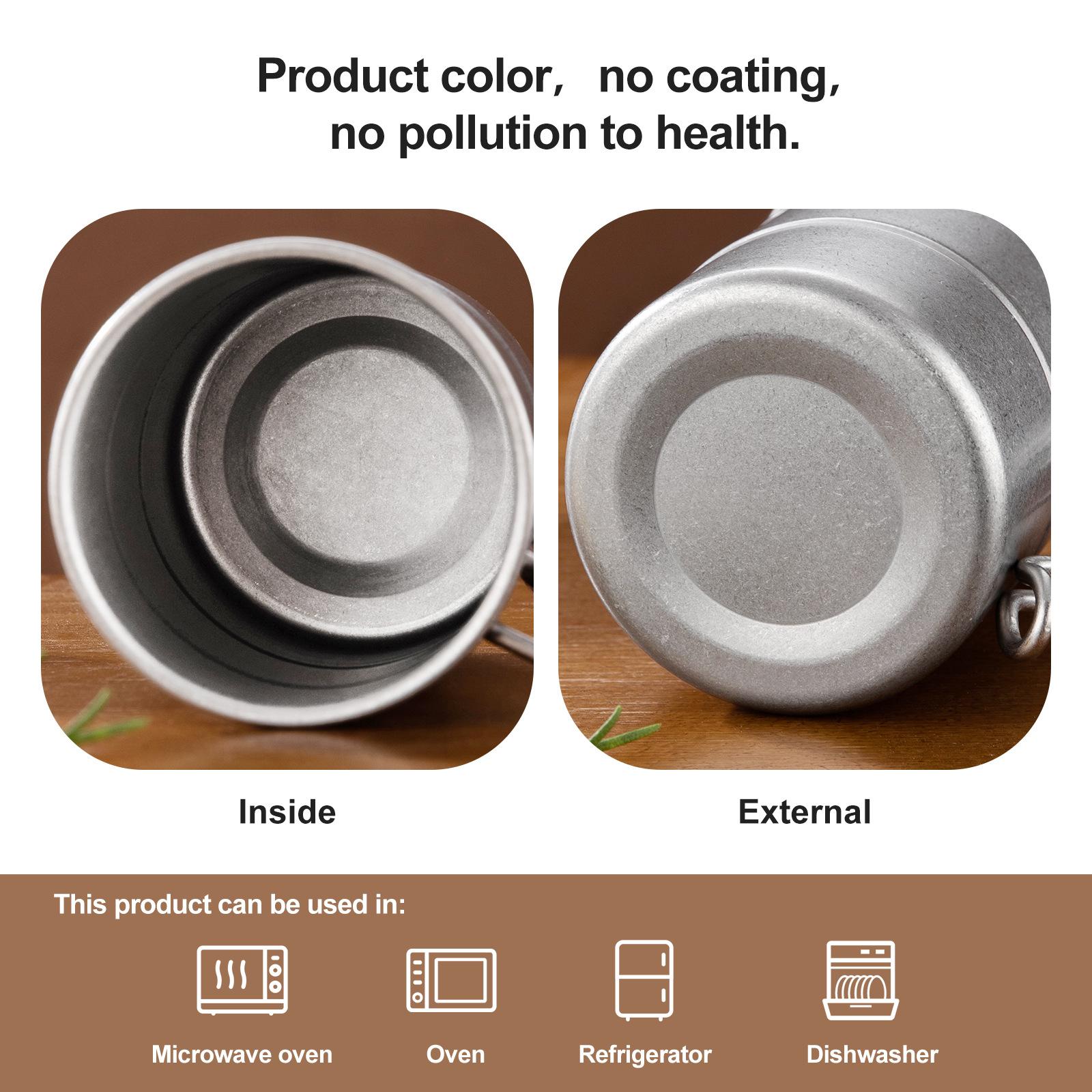 Stainless Steel Coffee Mug, 16oz Beer Cup, Vintage Bamboo Style, Ideal for Collectors & Parties, Outdoor Camping Water Bottle