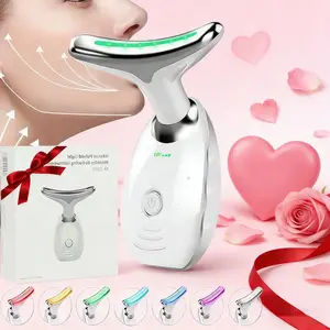 3 in 1 Face 𝖲cuipting Tool, 7 Color Mode, Adjustable Facial Massager for Face and Neck, At-home Facial Beauty Instrument for Skin Care, Face 𝖲cuipting Wand Gift for Momther/girlfriend, Firming, Anti Aging Wand, Facial Sculpting Tool