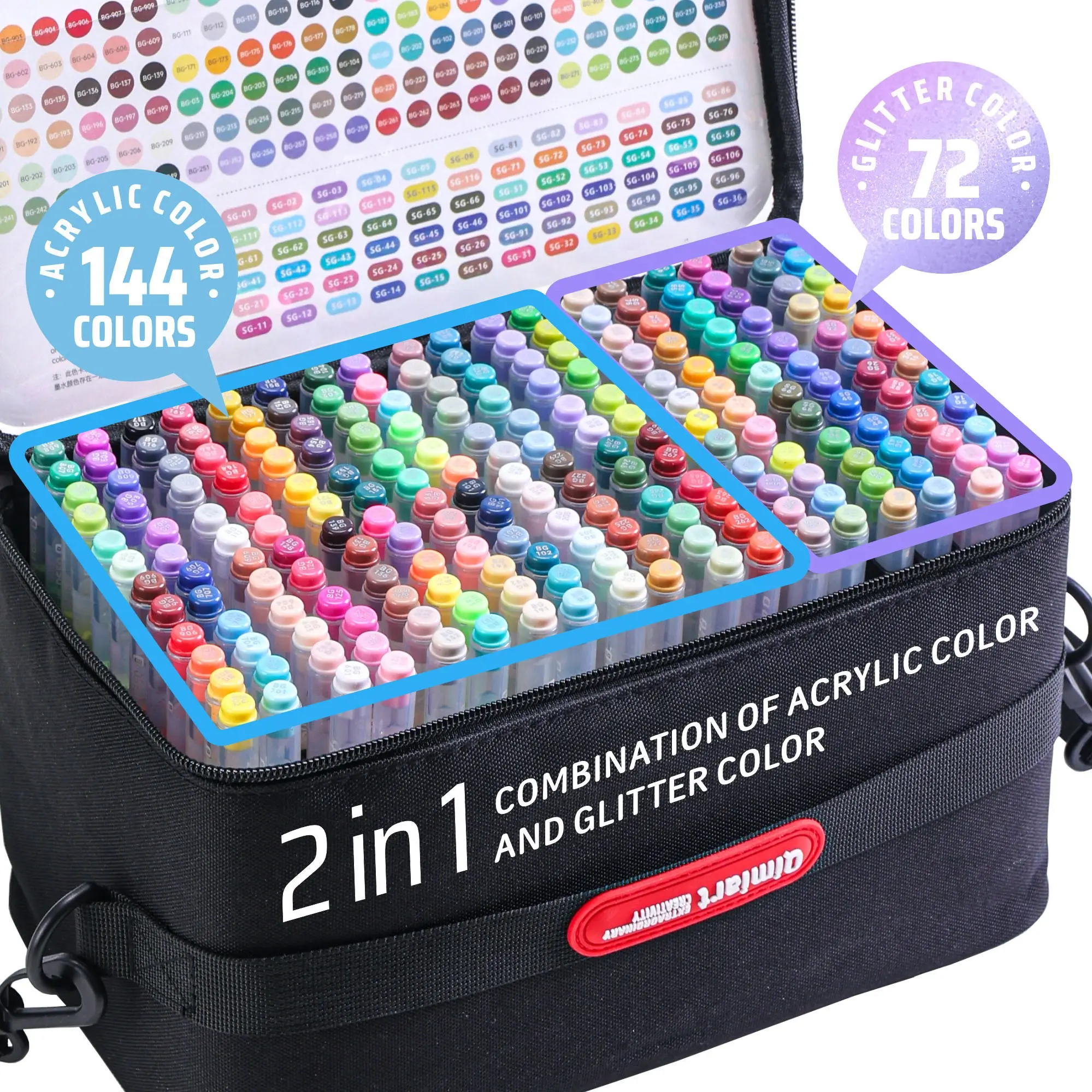 Languo 3D Gel Pen Set, 216 Colors, Flashy Neutral Pens with Case, Precision 1.0 Tip, Ideal for Drawing, Sketching, Art Journals, Smooth Mixing, Large Ink Capacity, Back-To-School Gift