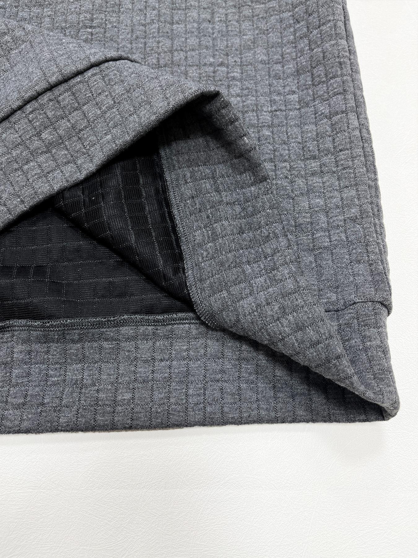 Women's Letter Patched Waffle Textured Drop Shoulder Hoodie, Fashion Casual Long Sleeve Drawstring Pocket Hooded Sweatshirt for Daily Holiday Outdoor Wear, Women Clothing for Fall & Winter