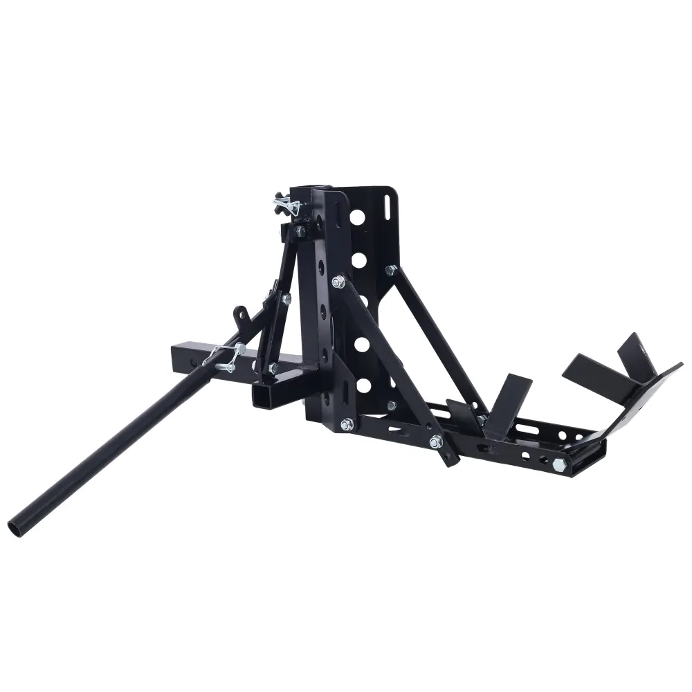 800LBS Motorcycle Hitch Carrier, Heavy Duty Steel Scooter Hauler Rack with 2" Receiver Mount, Motorcycle Tow Trailer Cargo Carrier for Dirt Bike ATV Scooter Transport, Folding Motorcycle Rack Platform for Truck SUV RV Vehicle Recovery & Travel