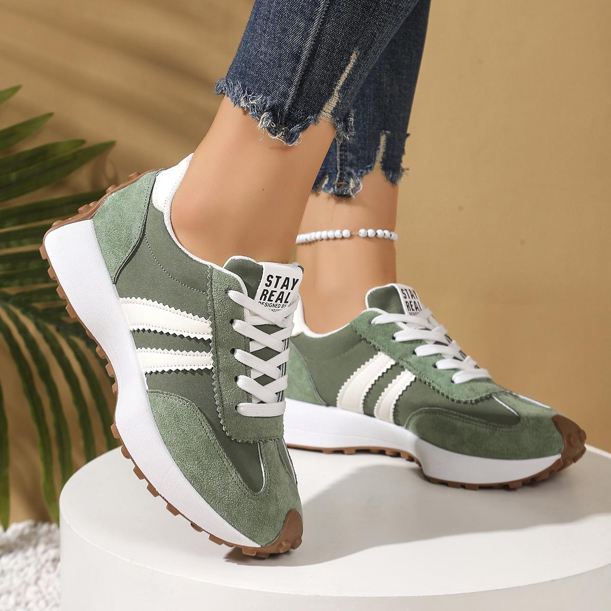 Trendy Women Platform Sneakers Thick Sole Lace Up Shoes for Height Boost Comfortable Lightweight Casual Trainers Ideal for Everyday Use Four Seasons Outdoor and Indoor Wear
