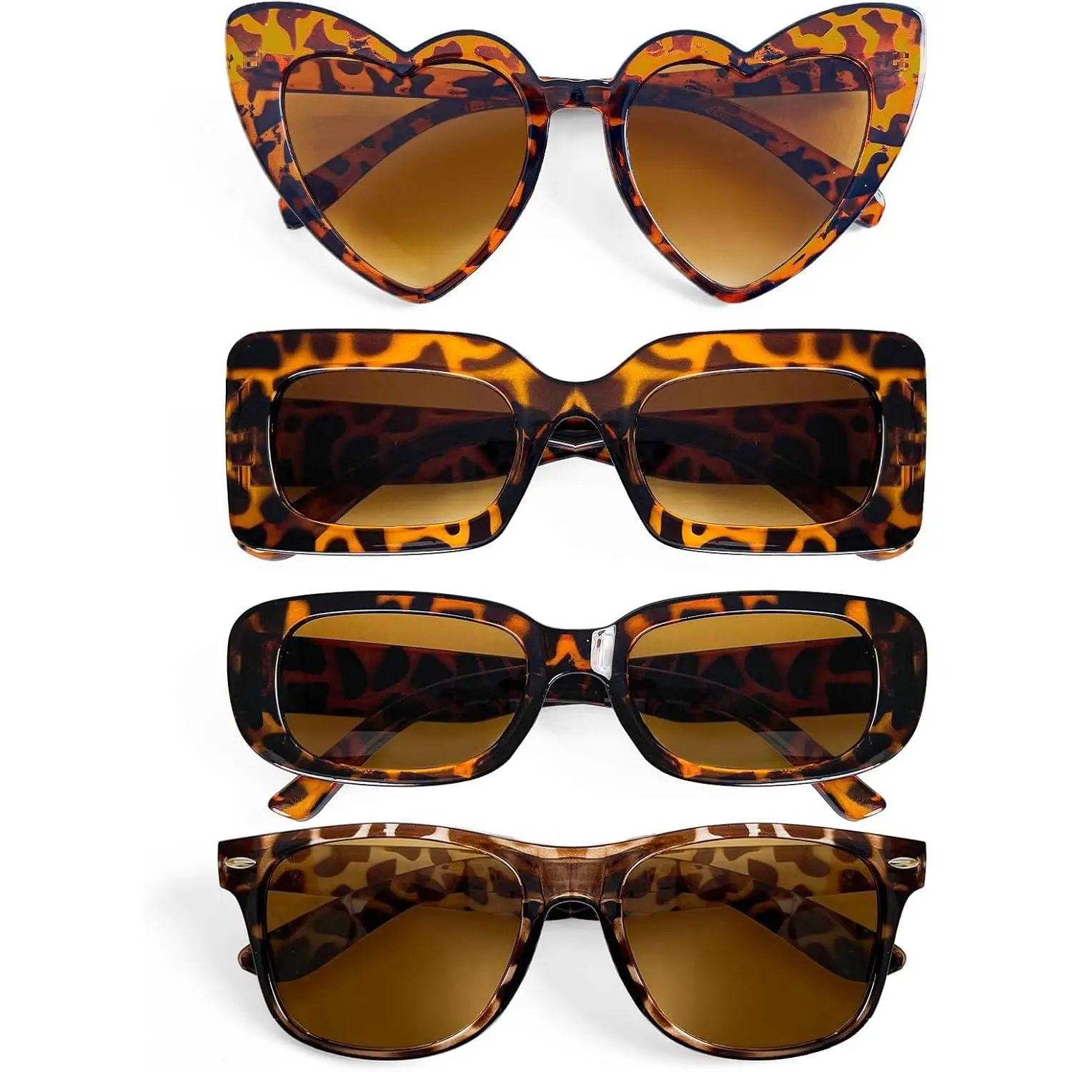 4  Style Sunglasses Retro Party Favors Bulk Classic Eyewear Costume Glasses for Women