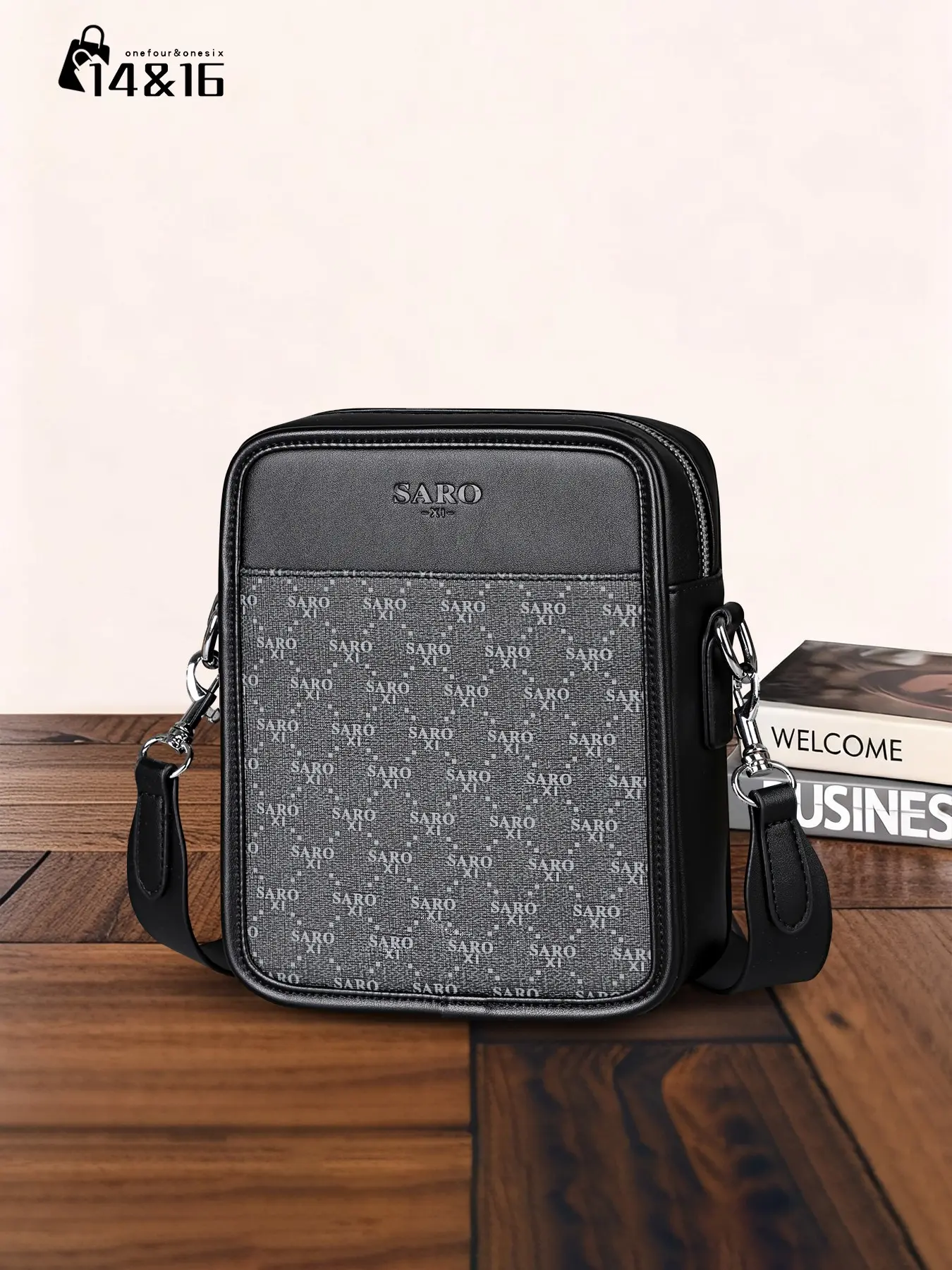 Men's Business Style Crossbody Bag, Adjustable Strap Shoulder Bag, Commuter Messenger Bag, Small Square Wallet, Anti-Theft, Suitable for Commuting
