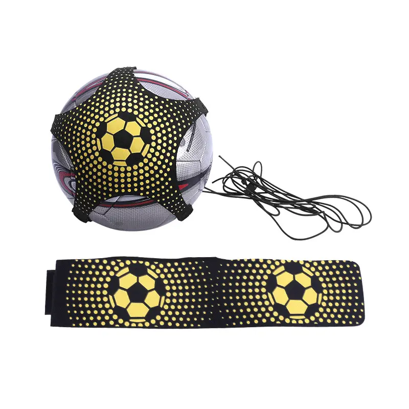 Solo Football Trainer with Stretchy Elastic Cord for Kids & Beginners - Portable Automatic Return Soccer Practice Equipment for Backyard & Park, Portable & Easy Setup, Children