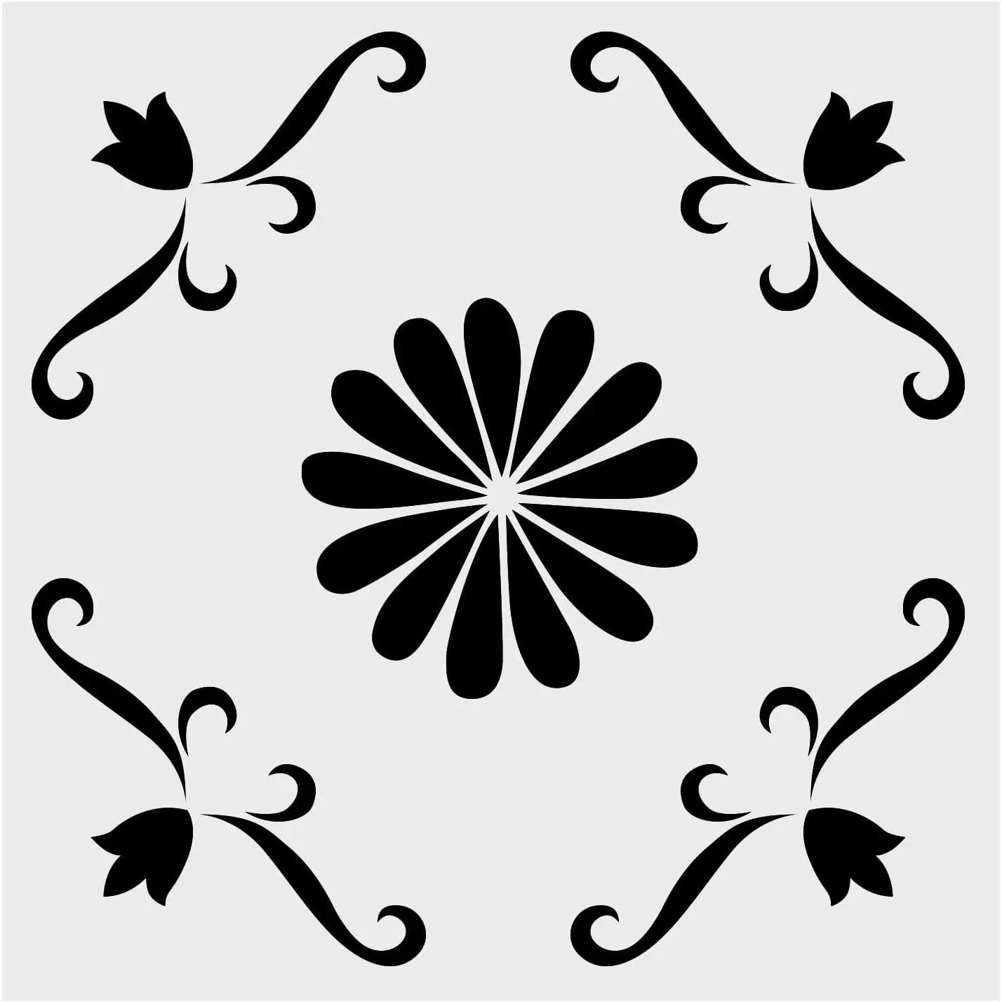 Reusable 12" x 12" Large Wall Stencils for Painting Large Pattern Reusable Floor Stencils Simple Tile Stencils for Home Decor (NS18)