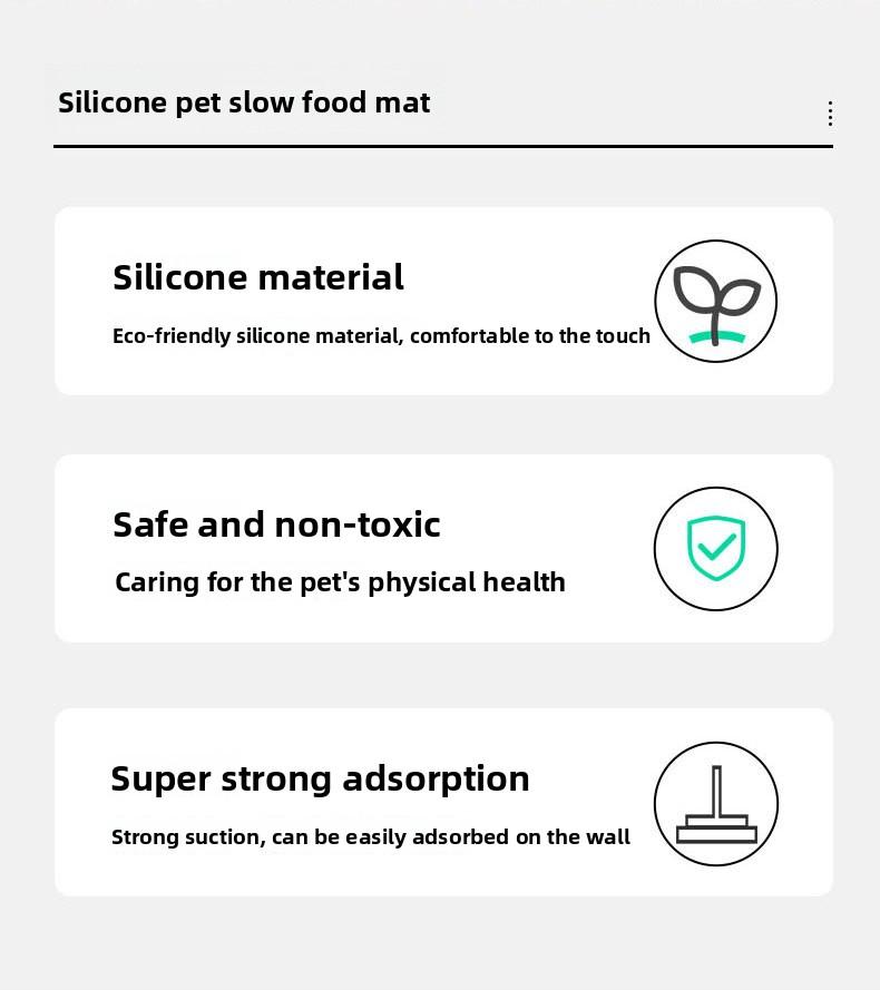 High-quality new silicone pet slow-eating mat, dog licking mat, cat and dog food utensil, internal partition anti-choking slow-eating mat electric ball interactive for rope toy high-tech companion dog treat dispenser large enrichment Puzzle Feeder Toy