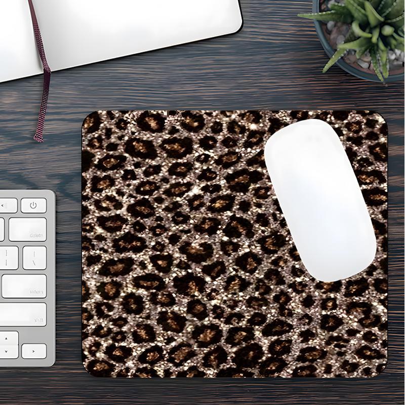 Leopard Pattern Mouse Pad, Rectangle Gaming Mouse Pad, Non-Slip Mousepad, Office Desk Keyboard Mouse Mat for Home Office Game Room Desk, Desk Accessories