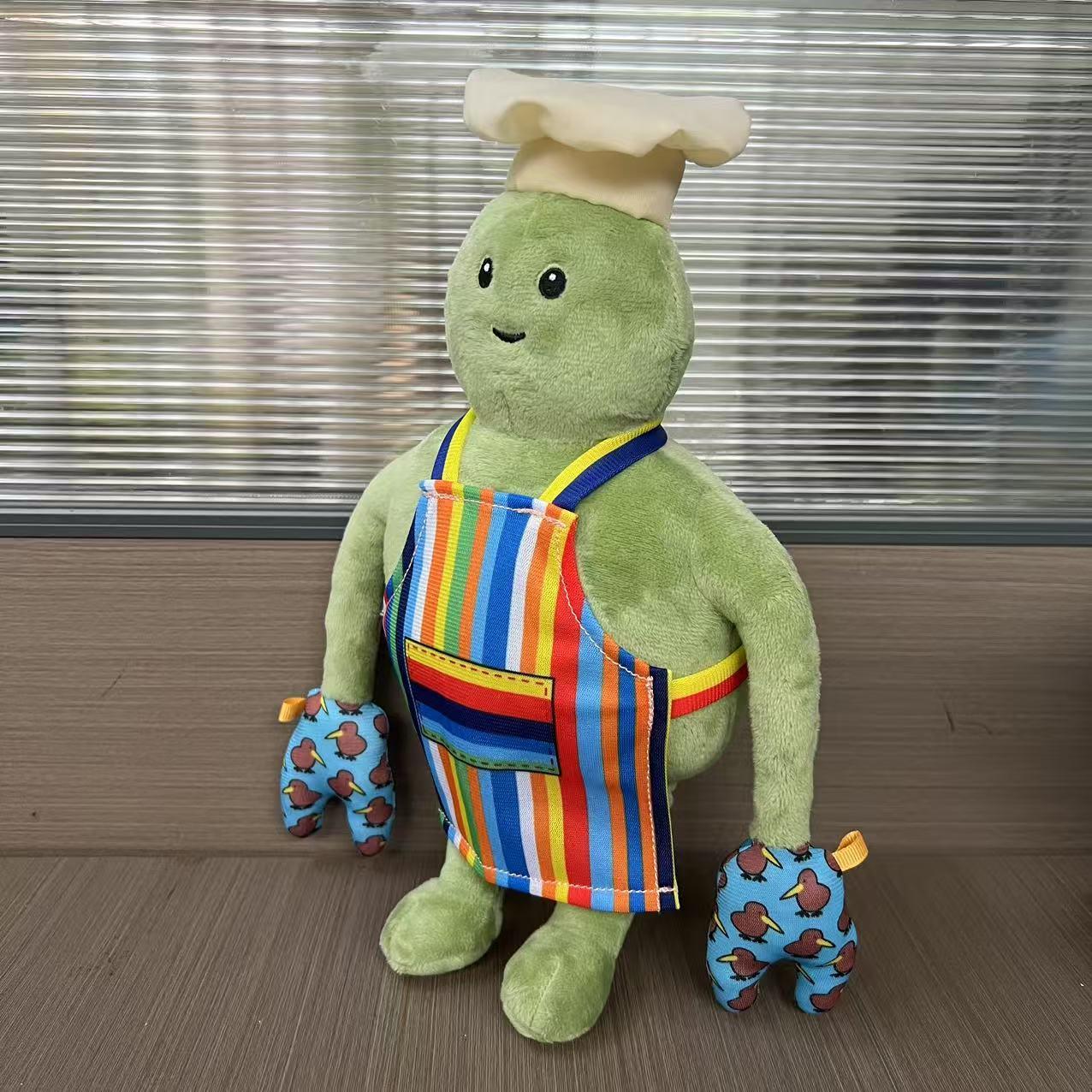 Anime Tiny Chef Show Plush Toy Cartoon Animation Suffed Doll Wearing Apron Collection Plushie Toy Kid Birthday Christmas Gifts