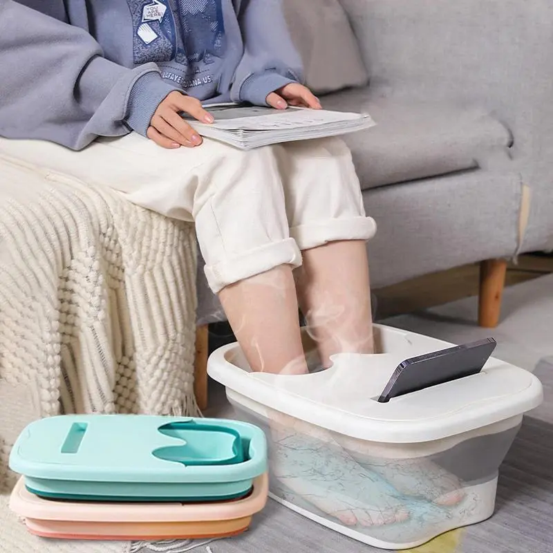 Foldable Footbath Massage Bucket Soaking Bucket Folding Basin Spa Foot Bath Bucket Household Sauna Bathtub Pedicure Bath Bathtub