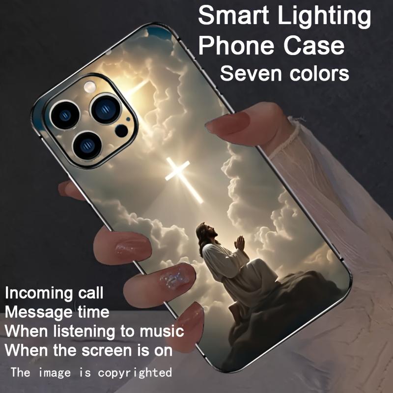 Cloud based Holy Elephant Colorful Intelligent Voice Controlled Luminous Phone Case Suitable for S25Ultra/S24Ultra/S22Ultra/S23Ultra/S21Ultra/S20Ultra/S10+/S10/S10 5G/Note20Ultra/Note10+/A55/A54/A53/A52/A35/A34/A32/A25/A73/A15/A56/A42/A14/A13 Fold 7/Fold6