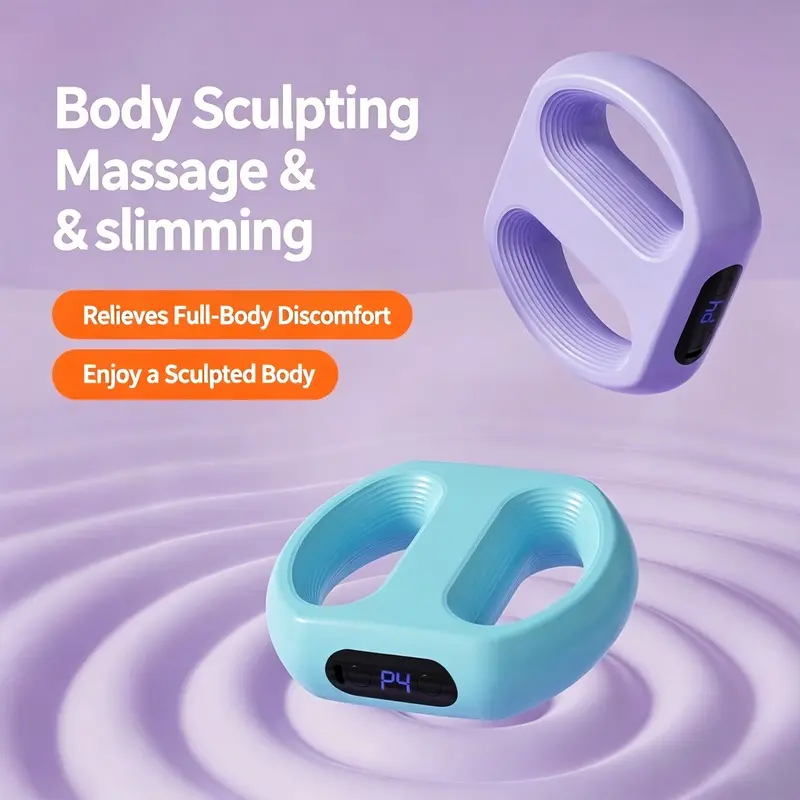 Portable Electric Massage Ring, Dual Vibration Deep Tissue Massager, Handheld & Wearable Muscle Tool for Shoulder Back Waist Leg Hip, Ideal for Workout Recovery & Travel