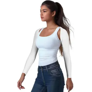 Arm Sleeves for Women - Golf UV Shawl with Sleeves - Workout Shrug Bolero - Arm Tights for Sun Protection