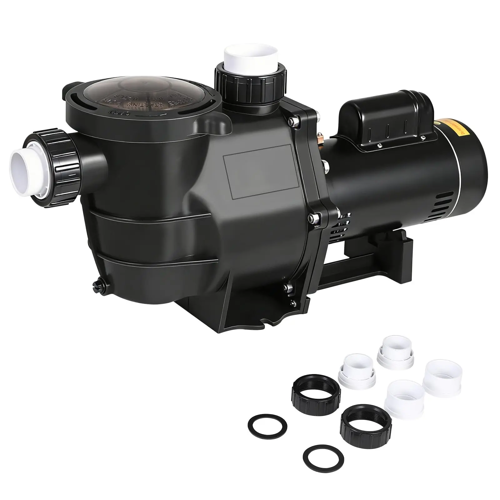 GARVEE In/Above Ground Pool Pump, 1.5 HP 6240 GPH Dual Voltage Self Primming Swimming Pool Pump with Strainer Basket for Above Ground Pools Hot Tubs Spas, 115V/230V, Copper Motor, w/1.5" & 2.0" Connectors