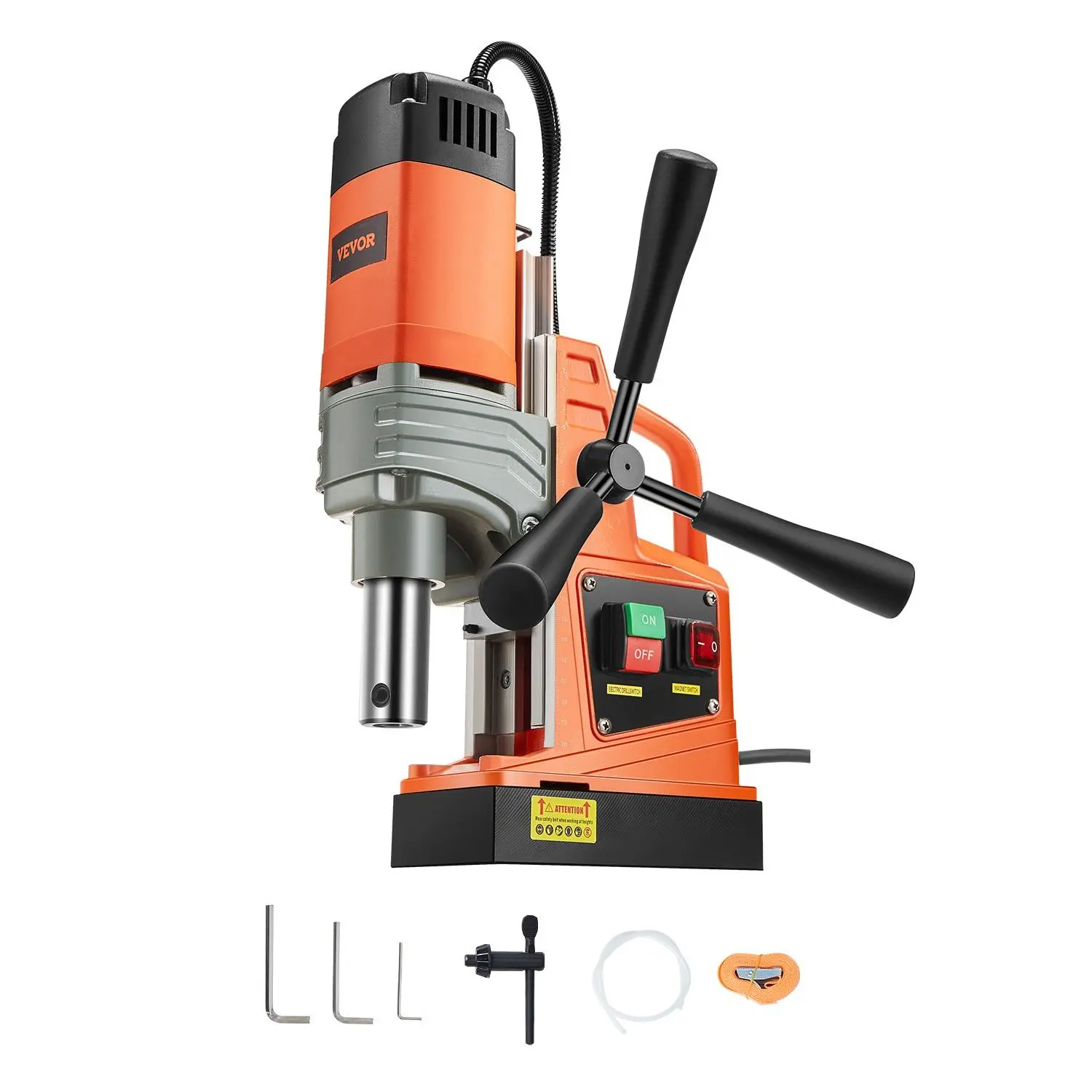 【DealsForYouDays】VEVOR Magnetic Drill, 1300W Motor 1.6 in Boring Diameter, 2810 lbf Portable Electric Mag Drill Press, 810 RPM No-Load Speed, Drilling Machine for Metal Surface, Industrial and Home Improvement