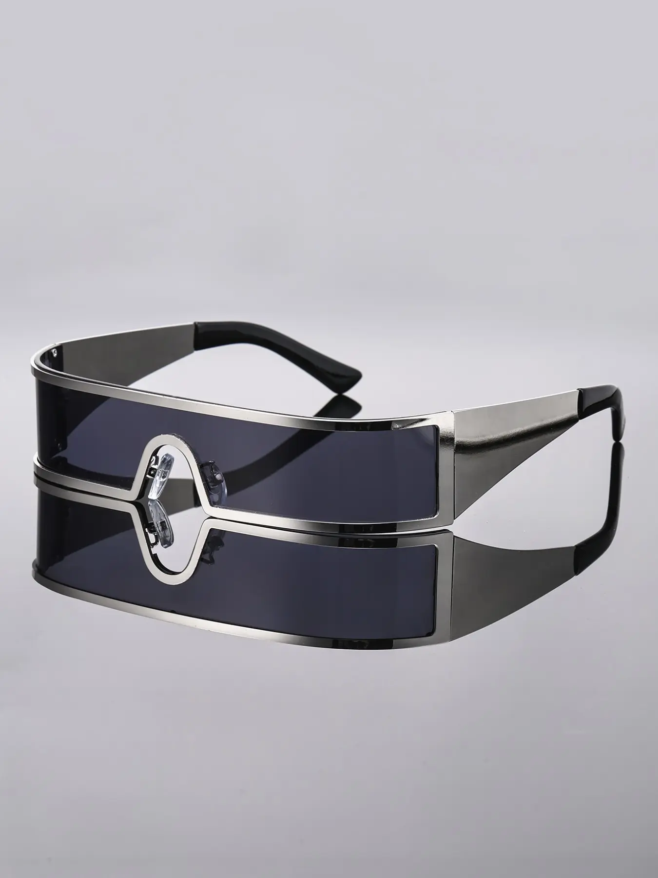 Cyberpunk Narrow Frame Metal Sunglasses, Multi-Color Frames, Geometric Frame Sunglasses, UV Protection, High Clarity Lenses, Street Style, Trendy Sun Glasses