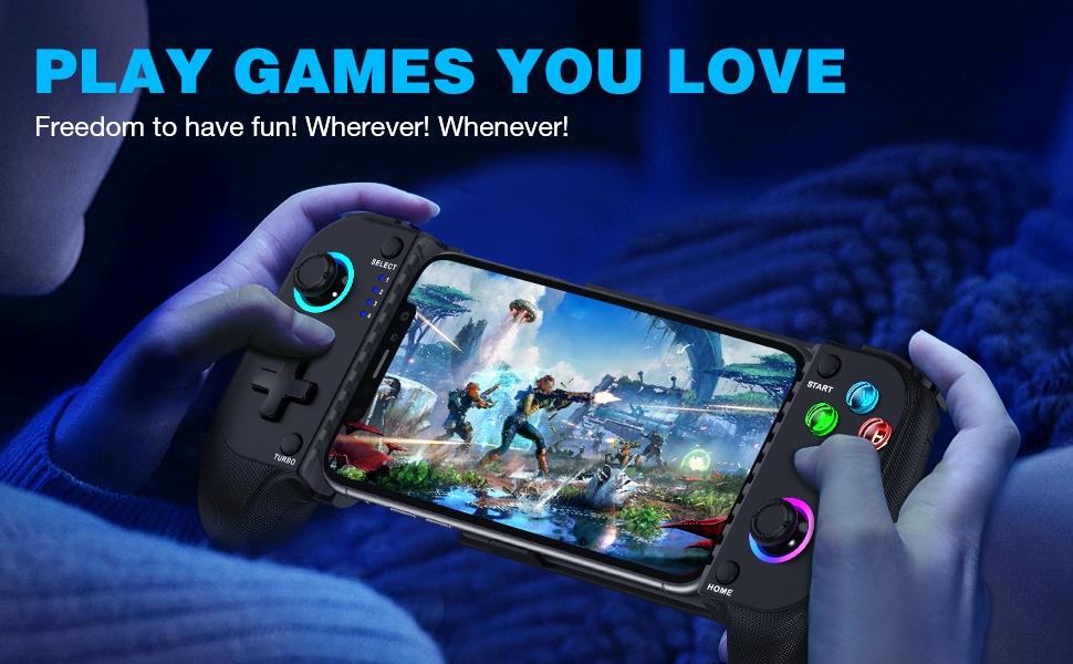 ESYWEN Mobile Gaming Controller for Android /IPhone,Bluetooth Wireless Gamepad Designed for Xbox Game Pass Ultimate, Steam Link,Arcade,GeForce Now, Black