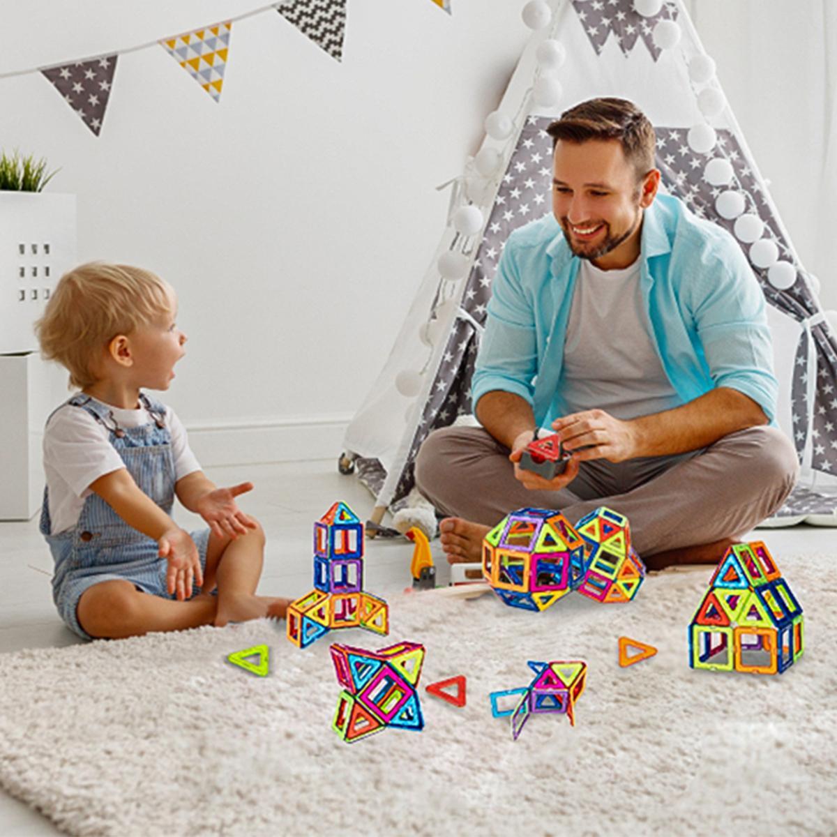 Colorful Magnetic Building Block Toy Set, Magnetic Blocks, 1 Box Geometric Math Learning Tiles, Magnetic Tiles Stacking, Educational Party Favor Gift for Kids