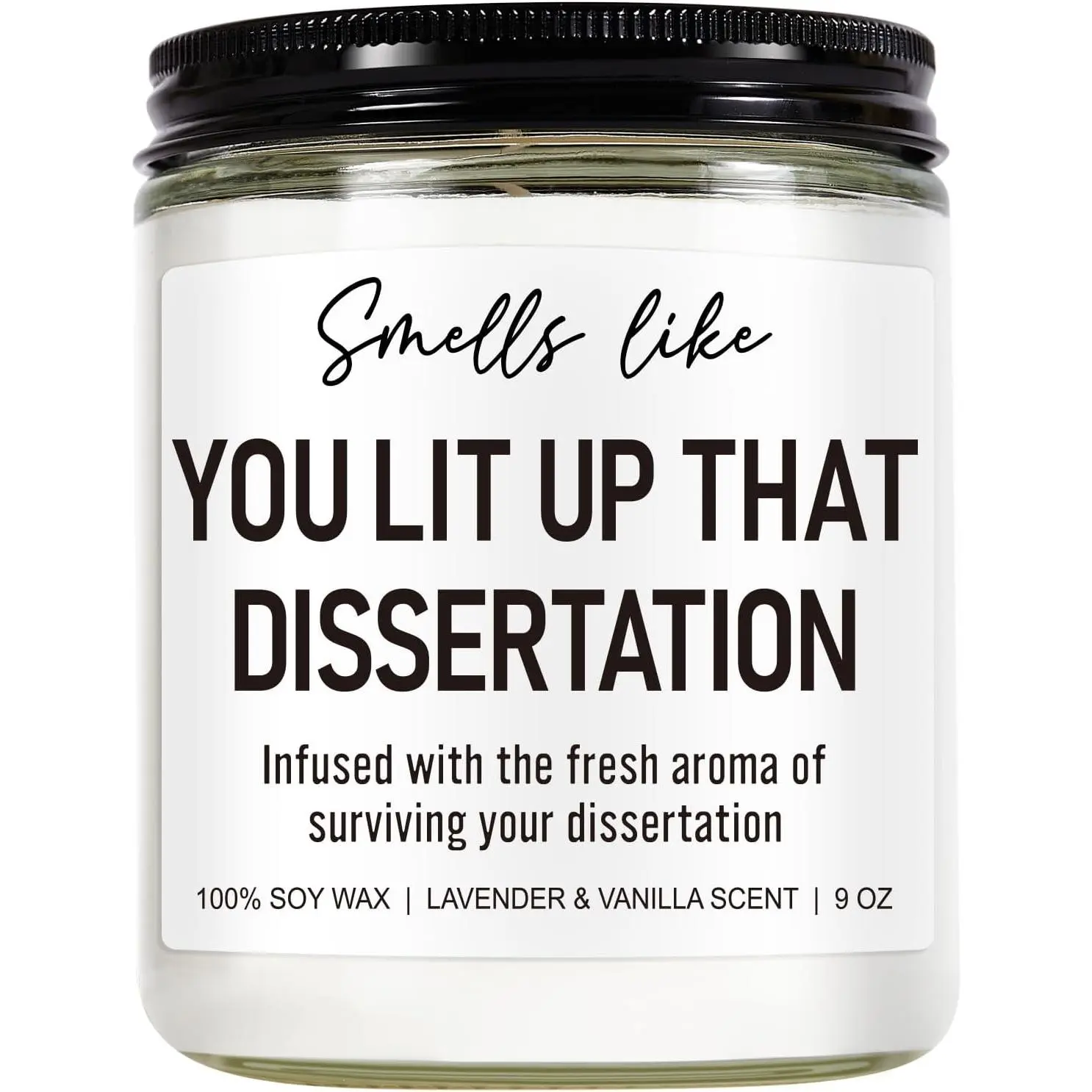 Funny Grad Candle, Phd Graduation Gifts, 2026 Graduation Gifts for Doctorate for Her, Him, Women, Men - Congratulations Graduate - Presents for Doctoral Graduates, Students - 9 oz
