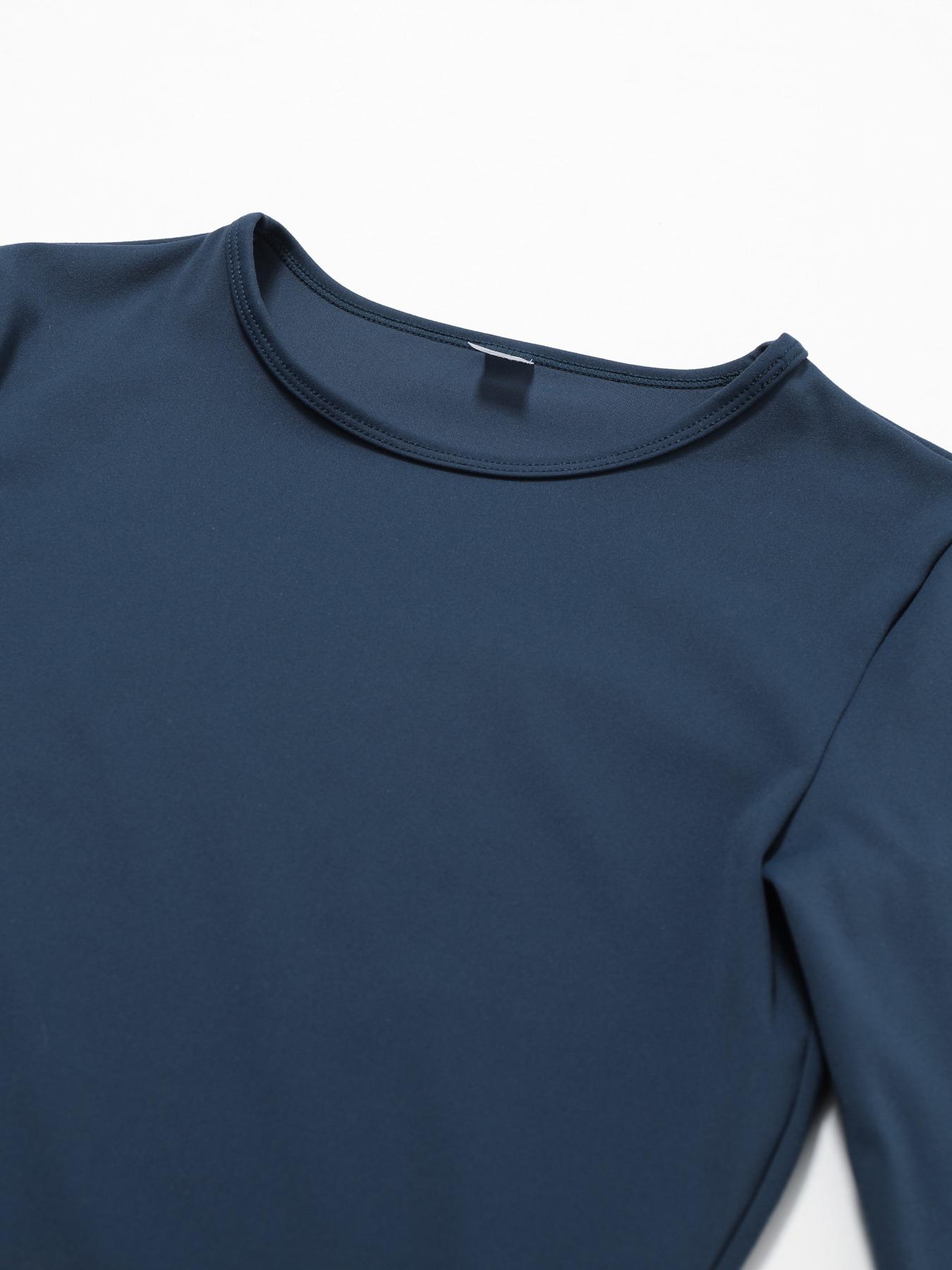 Women's Solid Round Neck Sports Tee & High Waist Shorts Tracksuit Set, Summer Outfits 2024, Ladies Sportswear for Indoor Outdoor Wear, Sportswear for Gym, Workout Running Clothes, Sweatsuit Set