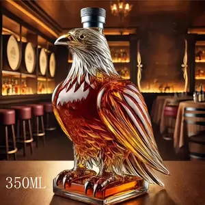New Eagle Shape Whiskey Decanter Glass Transparent 350ML, Artistically Crafted Stylish Wine Bottle for Home Bar Office Decor, Ideal Gift for Whisky Lovers, Whiskey Lovers Choice