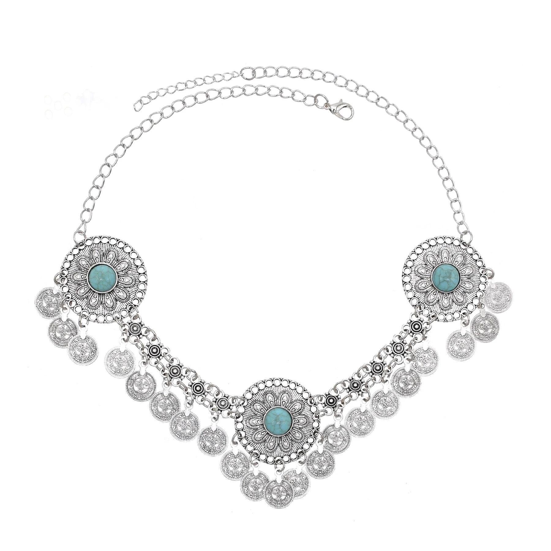 Vintage Coins Headband Head Chains Headpiece Boho Gypsy Ethnic Trible Hair Accessories Afghan Turkish Charms Female Hair Jewelry