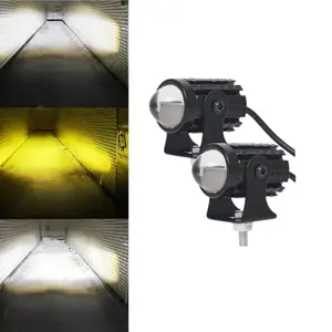 Lead work light,Dual Color White & Amber LED Cube Pod Work Light, Mini Driving Spot bight Light for ATV UTV SUV Truck Boat Hood, Long Short Range LED Bar Offroad Driving Lights