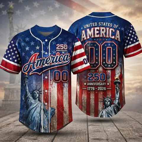 Men's American United States Patriotic Celebrate America 250th Anniversary Baseball Jacket, Patriotic Theme Vintage Inspired Us History Gift, Loose-Fitting Sporty Style Active Lifestyle, All over Print, Unisex Design